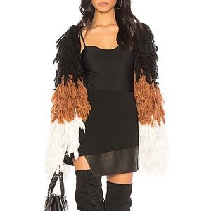 ✨NWT✨$248!!•xREVOLVE•Shaggy Coat Chrissy Teigen•XS